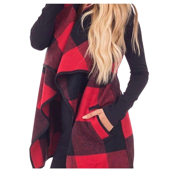 Yacun Red Buffalo Plaid Winter Vest size XL - Picture 11 of 11